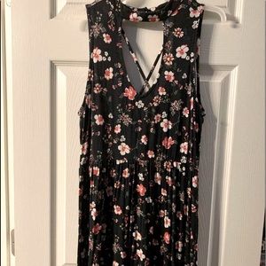 Black floral dress
